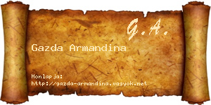 Gazda Armandina névjegykártya